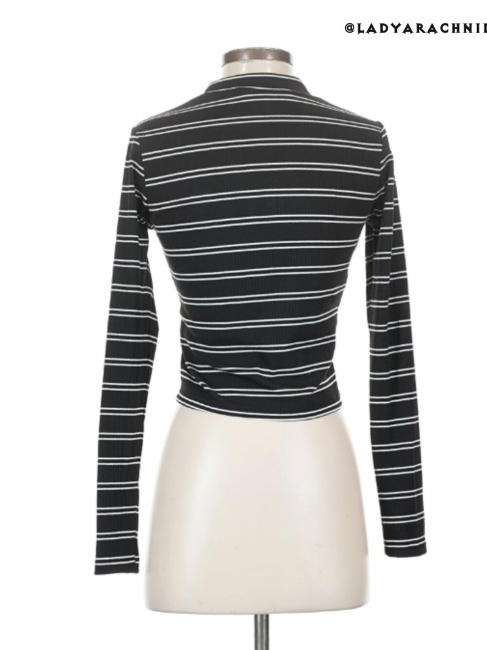 DISTURBIA Slash striped cropped cardi size US4 - Picture 7 of 10